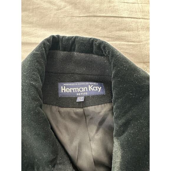 Herman Kay Vintage Wool Coat sz 12P - Picture 4 of 7